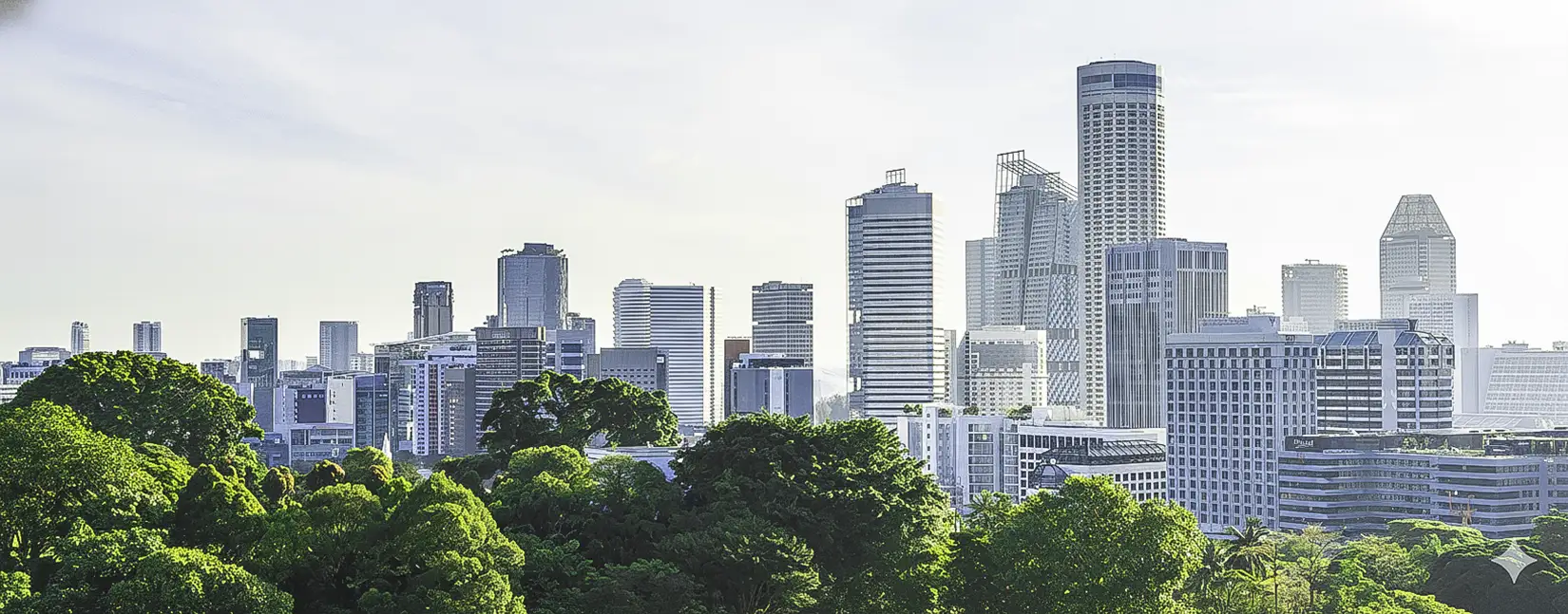 Modern Florida city skyline representing sustainable commercial construction and property management excellence.